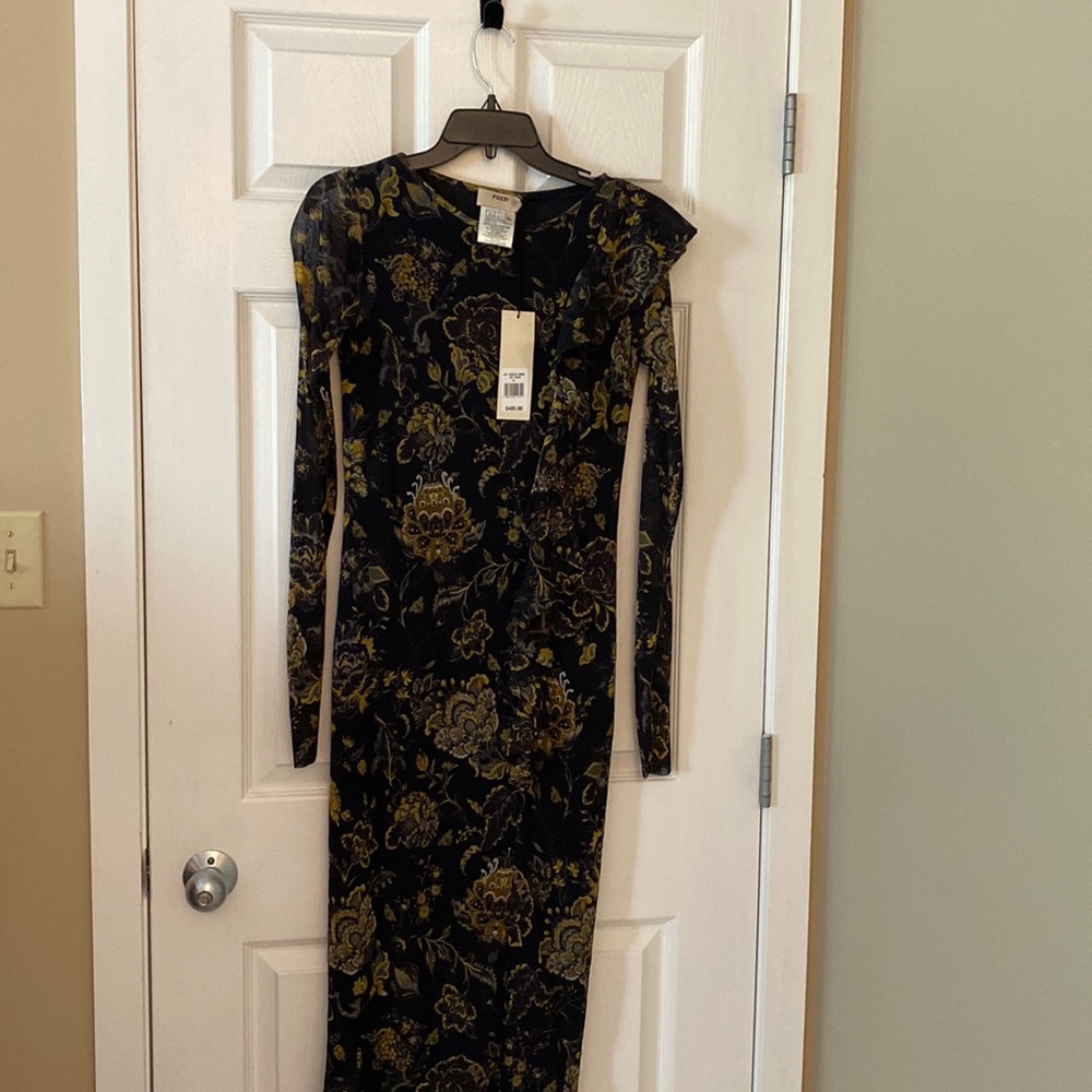NWT Fuzzi dark floral dress